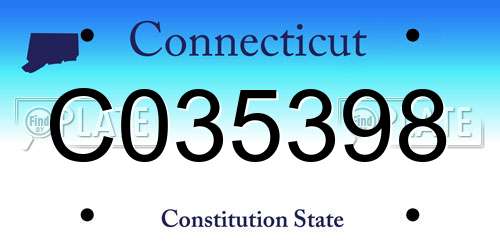 C035398 Connecticut License Plate