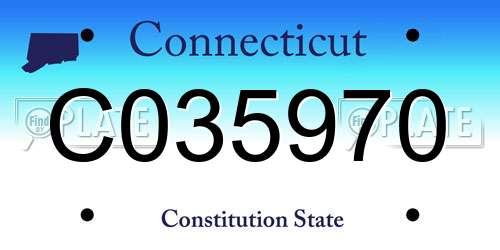 C035970 Connecticut License Plate
