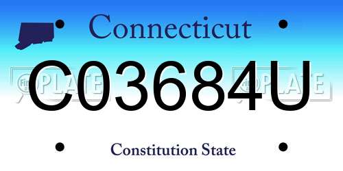 C03684U Connecticut License Plate