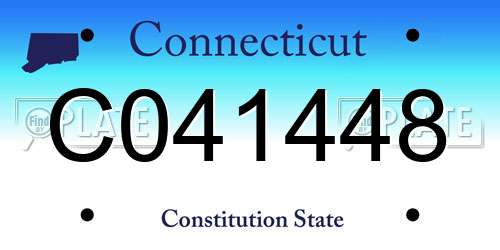 C041448 Connecticut License Plate