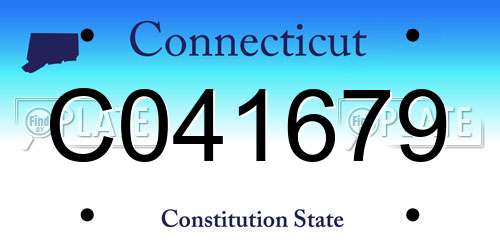 C041679 Connecticut License Plate
