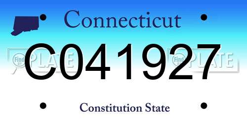 C041927 Connecticut License Plate