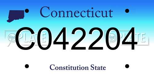 C042204 Connecticut License Plate