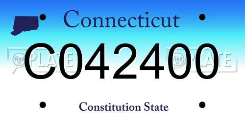 C042400 Connecticut License Plate