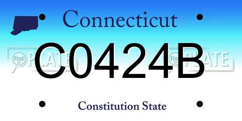 C0424B Connecticut License Plate