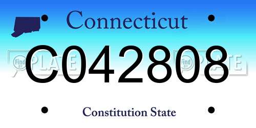 C042808 Connecticut License Plate