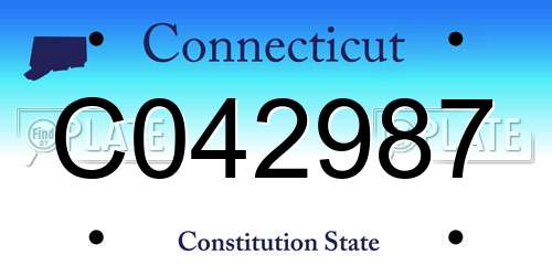 C042987 Connecticut License Plate