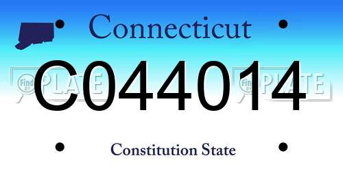 C044014 Connecticut License Plate
