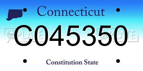 C045350 Connecticut License Plate