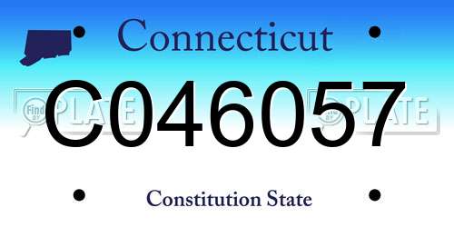 C046057 Connecticut License Plate
