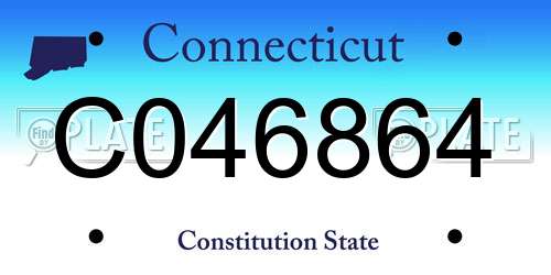 C046864 Connecticut License Plate