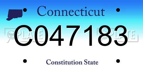 C047183 Connecticut License Plate