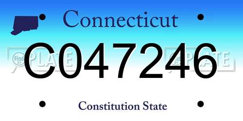 C047246 Connecticut License Plate