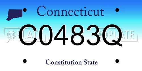 C0483Q Connecticut License Plate