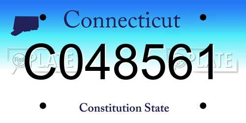 C048561 Connecticut License Plate