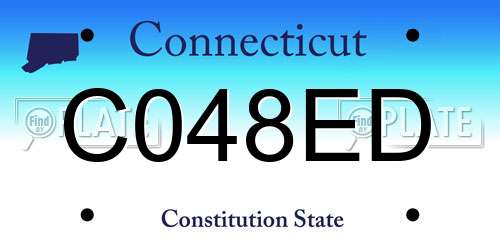 C048ED Connecticut License Plate