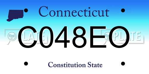 C048EO Connecticut License Plate