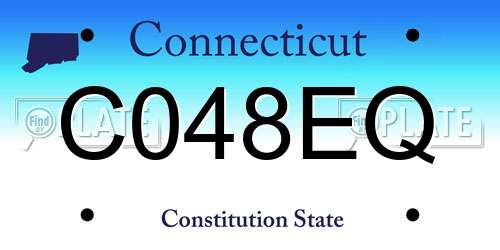 C048EQ Connecticut License Plate