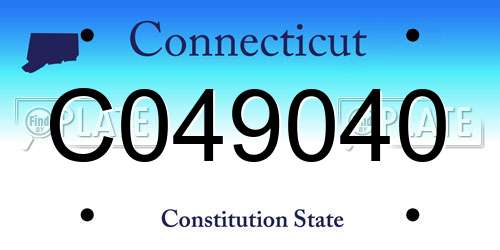 C049040 Connecticut License Plate