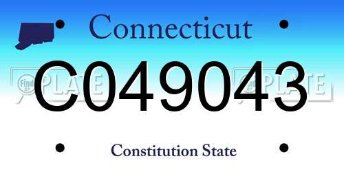 C049043 Connecticut License Plate