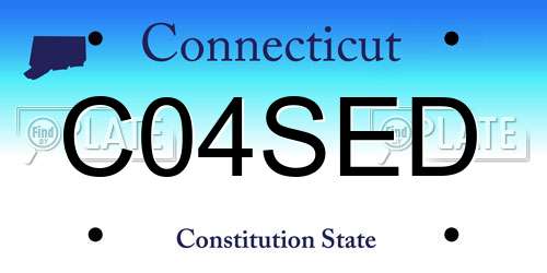 C04SED Connecticut License Plate