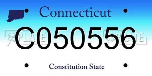 C050556 Connecticut License Plate