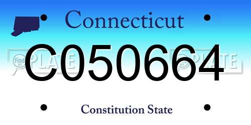C050664 Connecticut License Plate