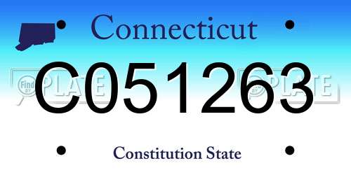 C051263 Connecticut License Plate