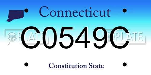 C0549C Connecticut License Plate