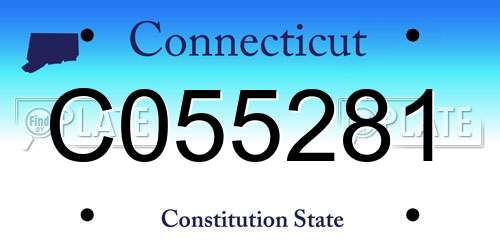 C055281 Connecticut License Plate