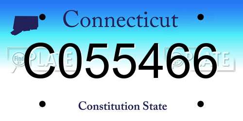 C055466 Connecticut License Plate