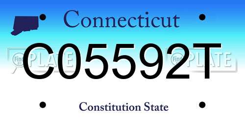 C05592T Connecticut License Plate