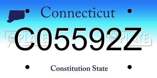 C05592Z Connecticut License Plate
