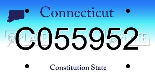 C055952 Connecticut License Plate