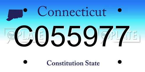 C055977 Connecticut License Plate