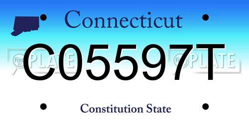 C05597T Connecticut License Plate