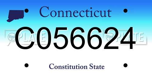 C056624 Connecticut License Plate