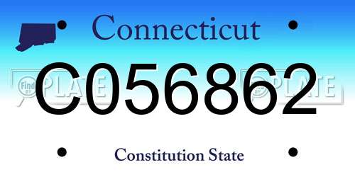 C056862 Connecticut License Plate