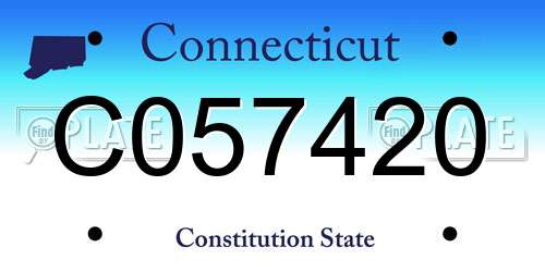 C057420 Connecticut License Plate