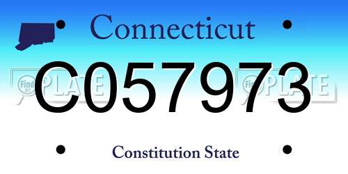 C057973 Connecticut License Plate