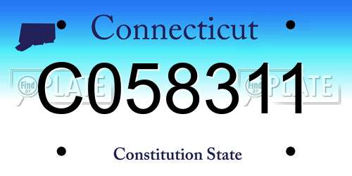 C058311 Connecticut License Plate
