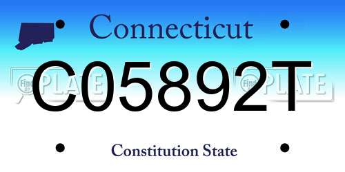 C05892T Connecticut License Plate