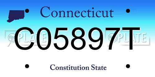 C05897T Connecticut License Plate