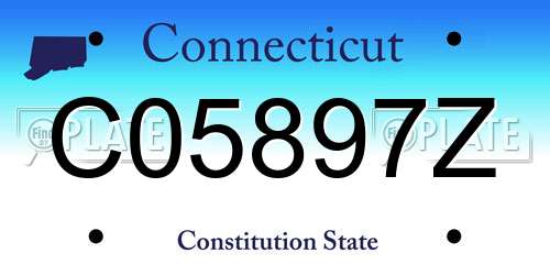 C05897Z Connecticut License Plate