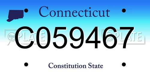 C059467 Connecticut License Plate