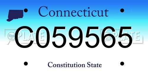 C059565 Connecticut License Plate