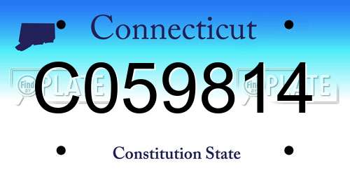 C059814 Connecticut License Plate