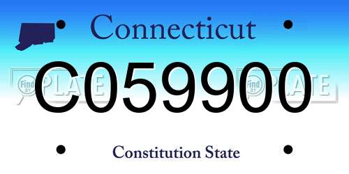 C059900 Connecticut License Plate