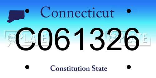C061326 Connecticut License Plate
