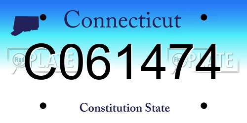 C061474 Connecticut License Plate